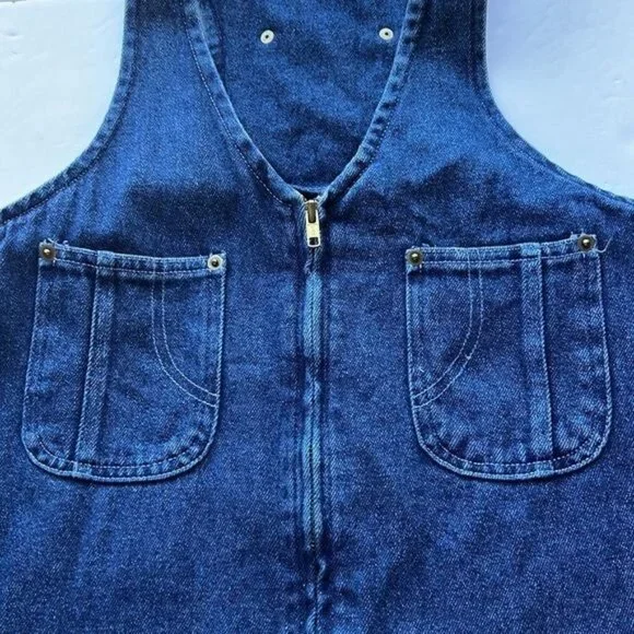 Kalifornia Womens Denim Sleeveless Maxi Dress Blue Casual Relaxed Fit Style - Picture 4 of 8